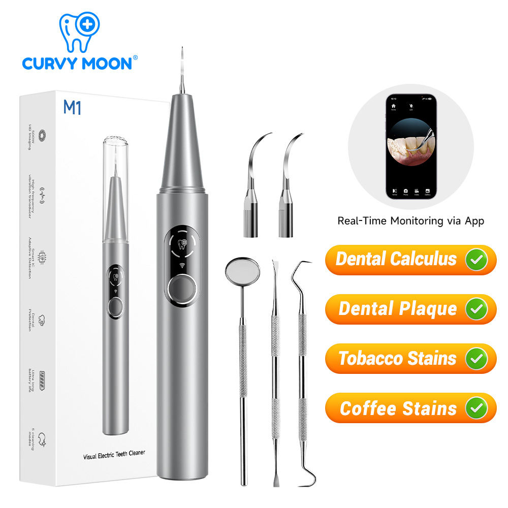 Teeth Whitening Mouthwash - CURVY MOON Visible Electric Ultrasonic Tooth