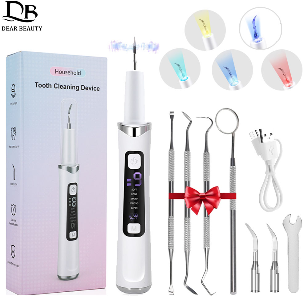 Teeth Whitening Mouthwash - 5 LED Light Ultrasonic Tooth Cleaner