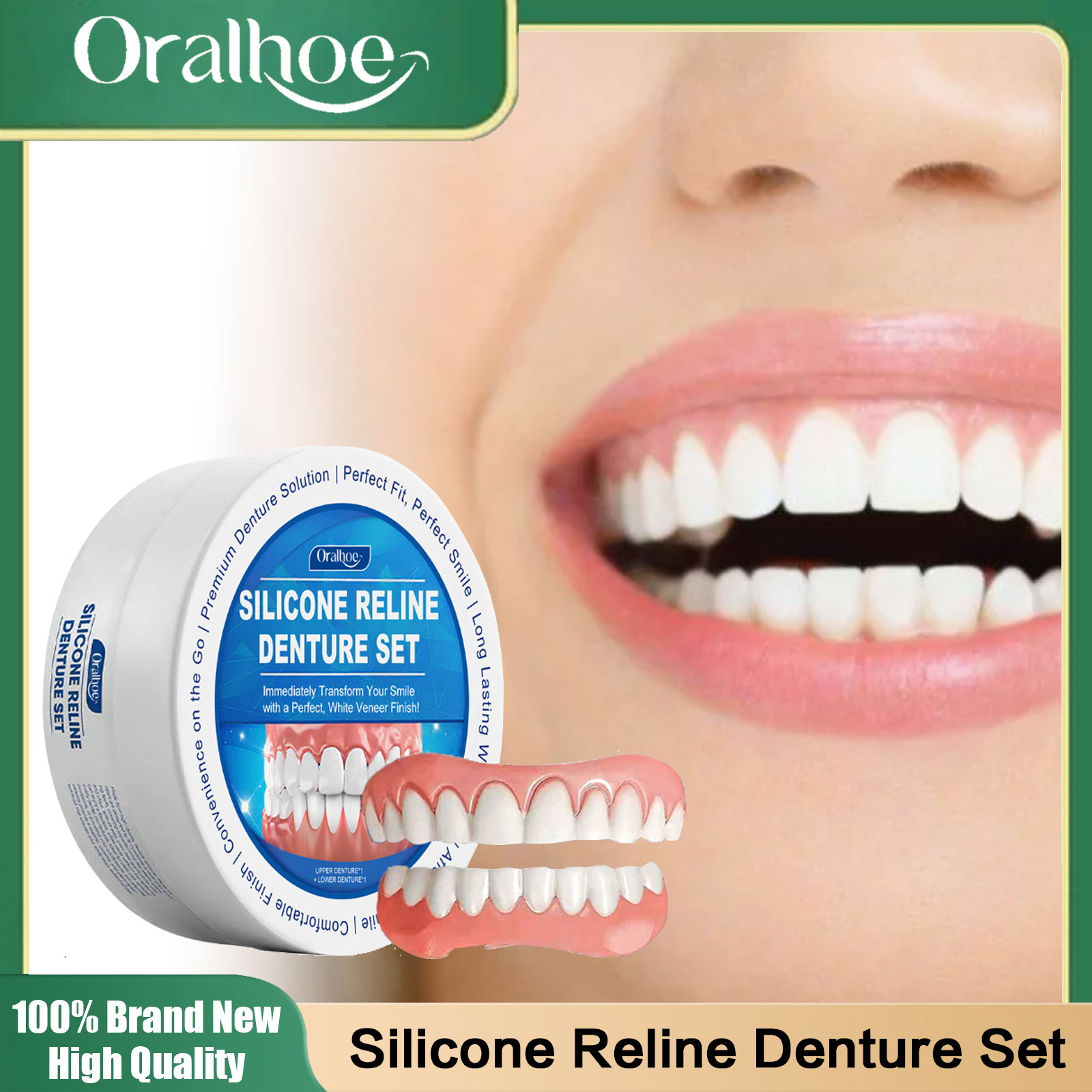 Soft Silicone Dentures Upper a - Teeth Whitening Mask recension och pris