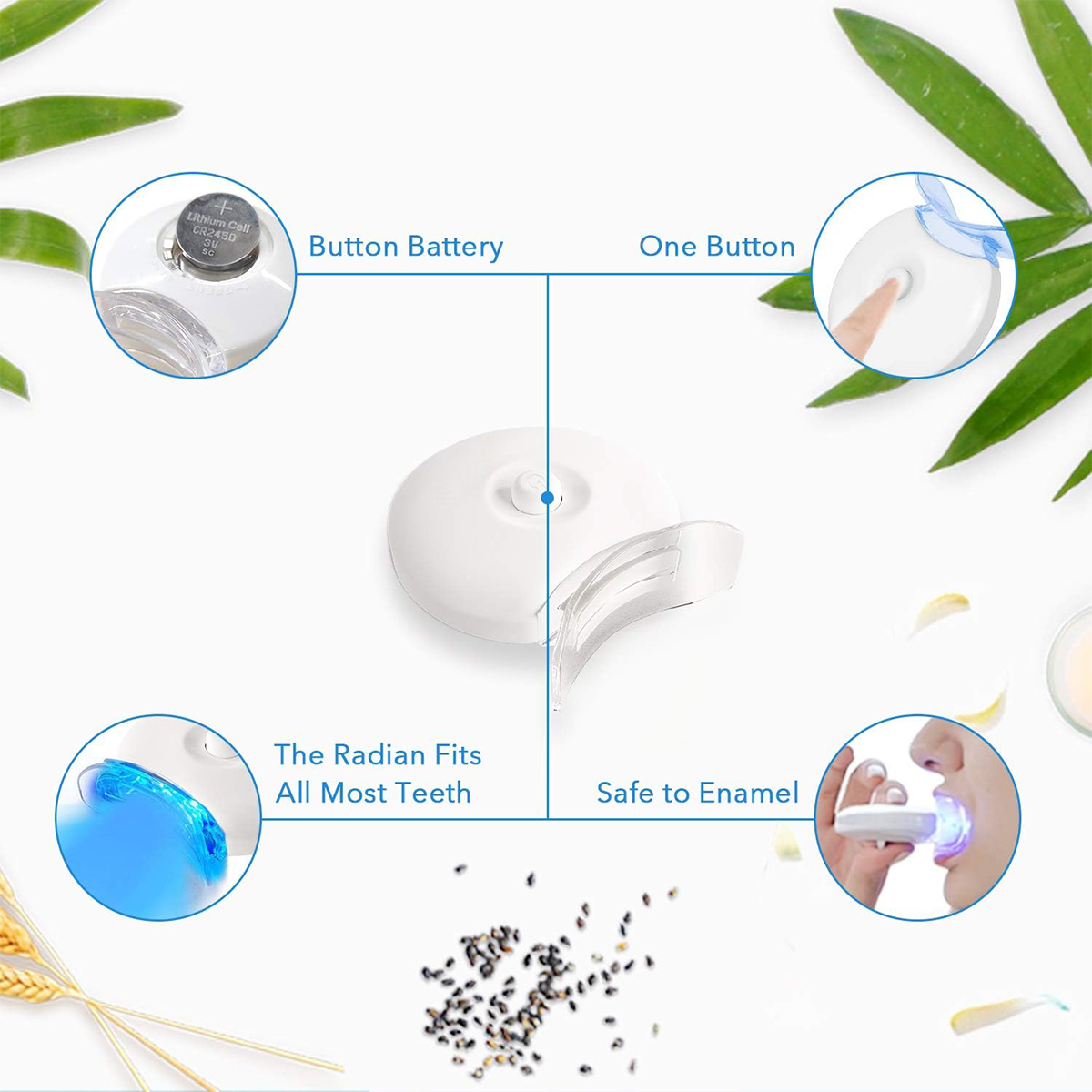 Teeth Whitening Kit - 5X LED L - Teeth Whitening Mouthwash recension och pris