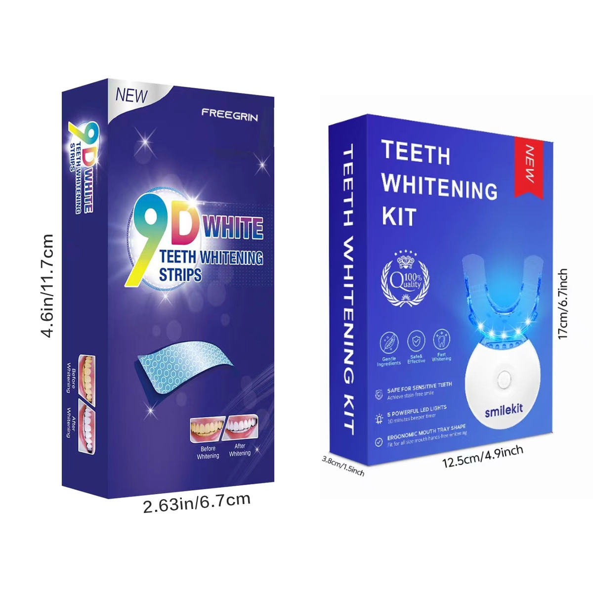 Teeth Whitening Kit - 5X LED L - Teeth Whitening Mouthwash recension och pris