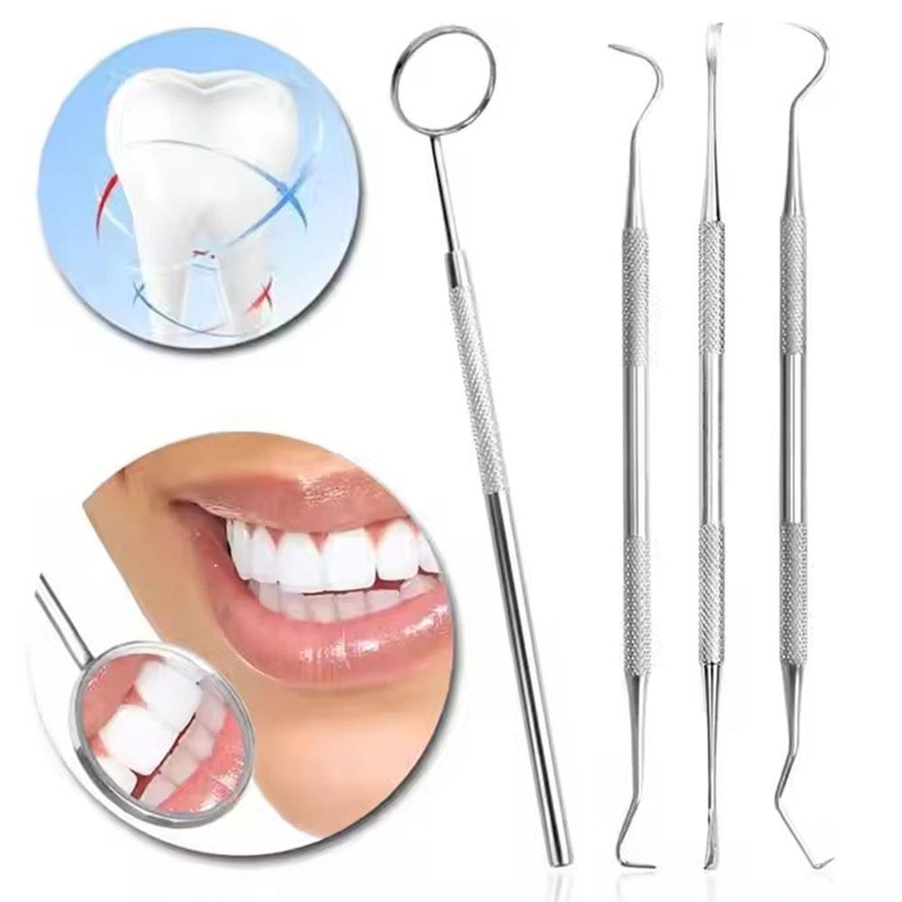 4PCS Oral Care Tool Kit Stainl - Teeth Whitening Mouthwash recension och pris