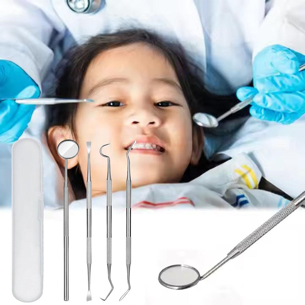 4PCS Oral Care Tool Kit Stainl - Teeth Whitening Mouthwash recension och pris