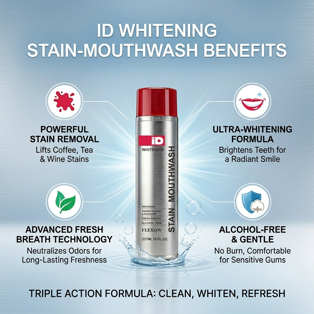 Hismile ID Whitening Stain Mou - Teeth Whitening Mouthwash recension och pris